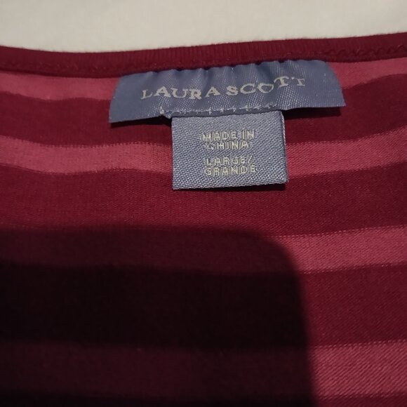 Laura Scott Flared 3/4 Sleeve Shirt L Never Worn - Picture 4 of 10